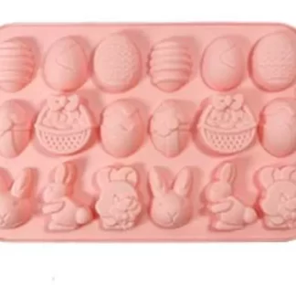 Molde Silicona Huevos y conejos Pascuas