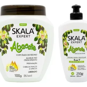 Skala - Kit Bomba Vitamina Abacate Máscara Crema Peinar Vegana
