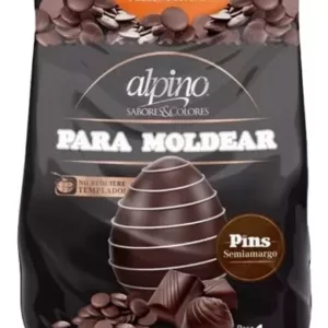 Alpino - Chocolate semiamargo para Moldear Alpino Lodiser Pins 1kg