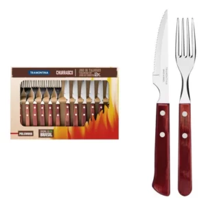 Tramontina - Set Cubiertos Polywood Asado 12 Piezas "Churrasco"
