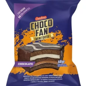 ChocoFan - Alfajor Mini Torta Chocolate con Dulce de Leche - 68gr - 3 Unidades