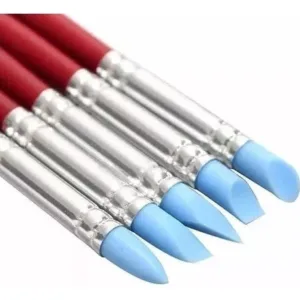 Set 5 Pinceles de Silicona Estecas Repostería Porcelana - Insumos de Porcelana Fría
