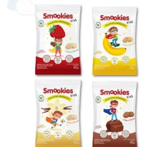 Smookies - Galletitas Kids 40gr - 4 Unidadeses(Frutilla - Banana - Vainilla - Cacao)