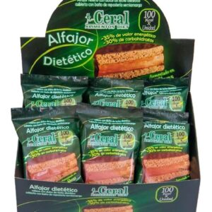 Caja 16 Alfajor Diet Ceral Negro de Dulce de Leche 280gr