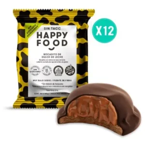 Happy Food - Bocadito de Dulce de Leche Sin Azúcares Sin Tacc 40gr - 12 Unidades