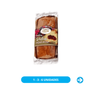 100 Ducados - Budín Pudding de Vainilla Relleno con Frutos Del Bosque en Bolsa 300gr