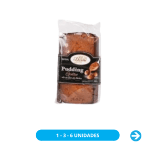 100 Ducados - Budín Pudding con Chip de Dulce de Leche 300gr