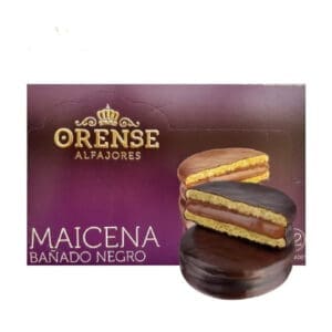Orense - Alfajor Maicena Bañado Negro con Dulce de Leche (Caja - 12)