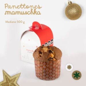 Mamuschka - Panettone con Chips de Chocolate y Mamusch Cream Mediano (500gr)