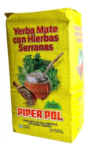 Piper Pol - Yerba Mate con Hierbas Serranas 500gr
