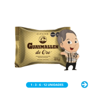 Guaymallen - De Oro Alfajor, Relleno con Dulce de Leche Baño de Cacao 60%