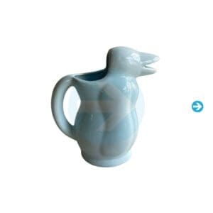 Jarra de Mesa Pingüino de Cerámica Celeste Pastel