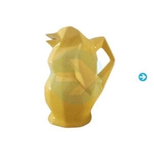 Jarra de Mesa Pingüino de Cerámica Hexagonal Amarillo