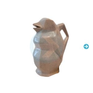 Jarra de Mesa Pingüino de Cerámica Hexagonal Crema