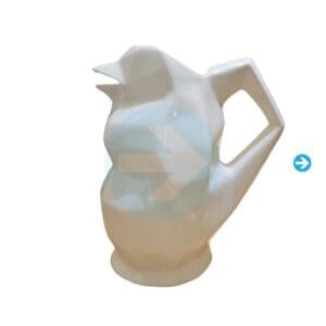 Jarra de Mesa Pingüino de Cerámica Hexagonal Blanco