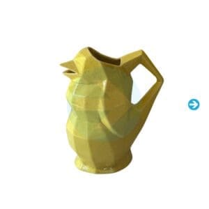 Jarra de Mesa Pingüino de Cerámica Hexagonal Mostaza