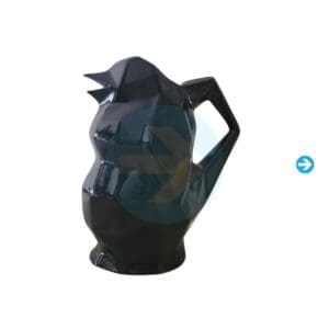 Jarra de Mesa Pingüino de Cerámica Hexagonal Negro