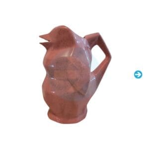 Jarra de Mesa Pingüino de Cerámica Hexagonal Rosa