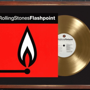 Cuadro Rolling Stones Flashpoint Tapa Lp Firmada Y Disco Oro (replica)