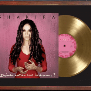Cuadro Shakira Donde Están Los Ladrones Tapa Lp Firmada Y Disco Oro (replica)