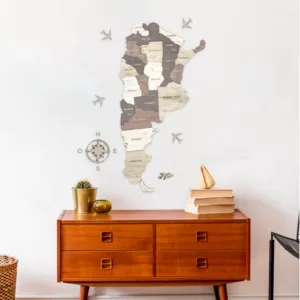 WALL ART 3D - MAPA ARGENTINA { MEDITERRÁNEO }