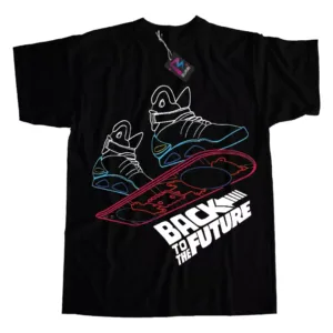 Remera Negra Volver Al Futuro Estampa Grande Calidad Premium