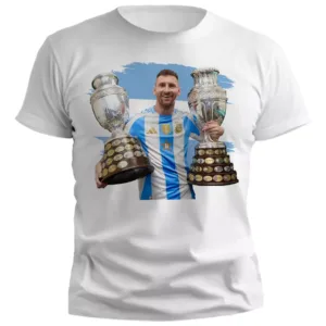 Remera Argentina Messi Bi Campeon Copa America 2024
