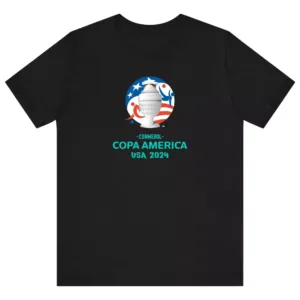Remera Negra Algodon Premium Copa America 2024 Fans