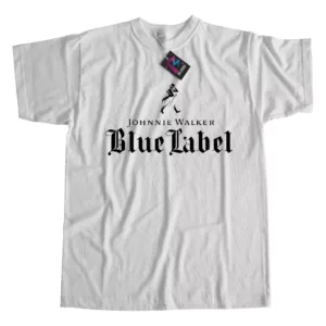 Remera Blanca Unisex Estampa Johnnie Walker Blue Label