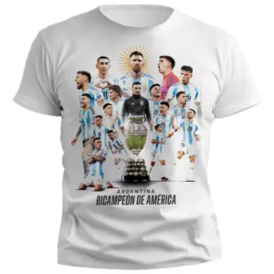Remera Argentina Bi Campeon Copa America 2024