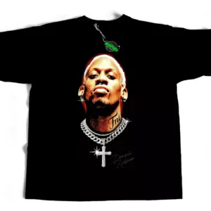 Remera Negra Dennis Rodman Estampa Grande Calidad Premium