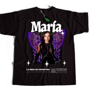Remera Negra Maria Becerra Tour 2024 Premium