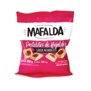 Mafalda - Pastelitos De Hojaldre Sabor Membrillo - 200gr - 3 Unidades