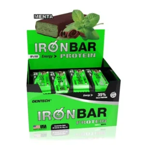 Barritas Proteicas - Gentech Iron Bar - Menta - 20 Unidades Sin Tacc
