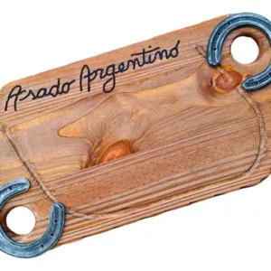 Tabla Grande Asado Parrilla Picada Madera Mango De Herradura