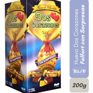 Dos Corazones Huevo De Pascua De Chocolate Surprise Easter Egg Milk Chocolate & Cream by Felfort, 200 g / 7.05 oz