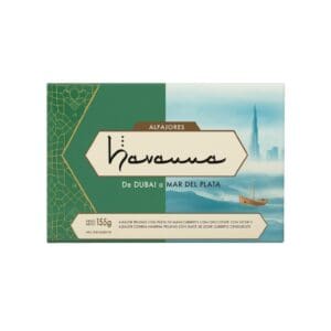 Alfajor Havanna Dubai de Pistacho y Chocolate Negro + Alfajor Mar del Plata de chocolate negro y sal marina 155 gr / 5,47 oz (Caja de 2, maridaje de Edición Limitada)