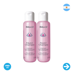 Biferdil - Shampoo Nutri Reparador Con Vitamina E - 400ml x2 Unidades