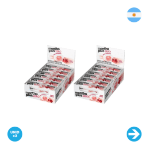 Arcor - Caramelos Menthoplus Zero sabor Cereza - 2 Cajas x12 Unidades