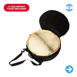 Combo Bombo Legüero Compacto Nº 14 con Funda Acolchada y Baquetas
