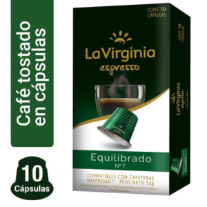 La Virginia - Café Cápsulas Espresso Equilibrado N° 7 (10 Cápsulas)