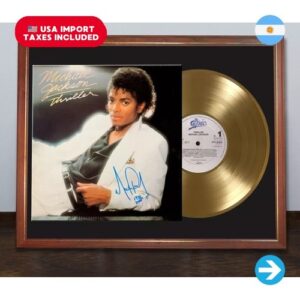 Colección Melómana - Cuadro MichaelThriller Lp Firmado Y Disco De Oro En Cuadro