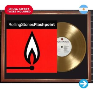 Colección Melómana - Cuadro Rolling Stones Flashpoint Tapa Lp Y Disco De Oro