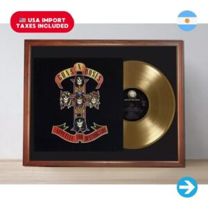 Colección Melómana - Cuadro Guns N Roses A. F. D Tapa Lp Y Disco De Oro