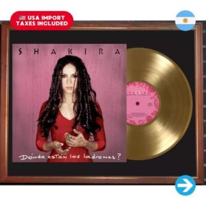 Colección Melómana - Cuadro Shakira D. E. Los Ladrones Tapa Lp Y Disco De Oro