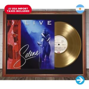 Colección Melómana - Cuadro Selena Quintanilla Live Lp Y Disco De Oro