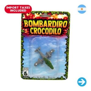 Íconos Pop & Cultura Argentina - Italian Brainrot Bombardino Cocodrilo Figura Coleccionable en Blíster