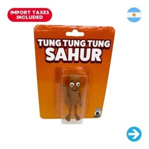Íconos Pop & Cultura Argentina - Italian Brainrot Tung Tung Tung Sahur Figura Coleccionable en Blíster
