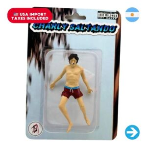 Íconos Pop & Cultura Argentina - Charly García Saltando - Homenaje Rock Nacional en Blíster Figura Coleccionable en Blíster