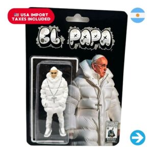 Íconos Pop & Cultura Argentina - El Papa Puffer Francisco Figura Coleccionable en Blíster